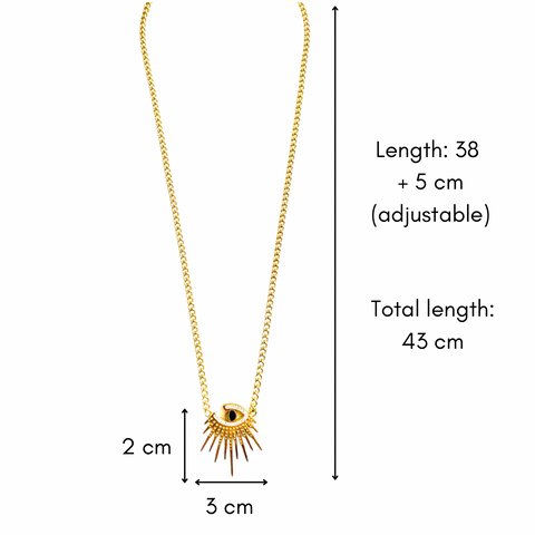 Salve ‘Blessed’ Evil Eye Charm Stainless Steel Pendant Necklace